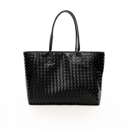 FAUX WOVEN LEATHER BAG