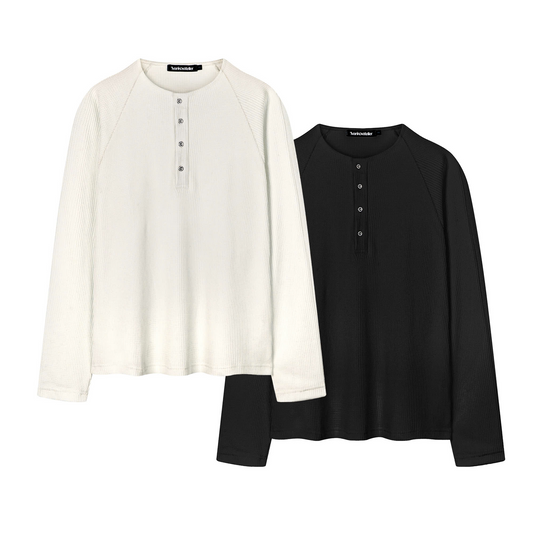 RAGLAN WAFFLE HENLEY
