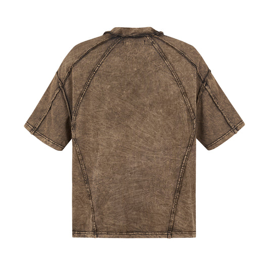 SCAR WASHED TSHIRT (BROWN)