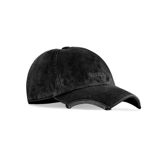 HALF MOON WASHED CAP (BLACK)