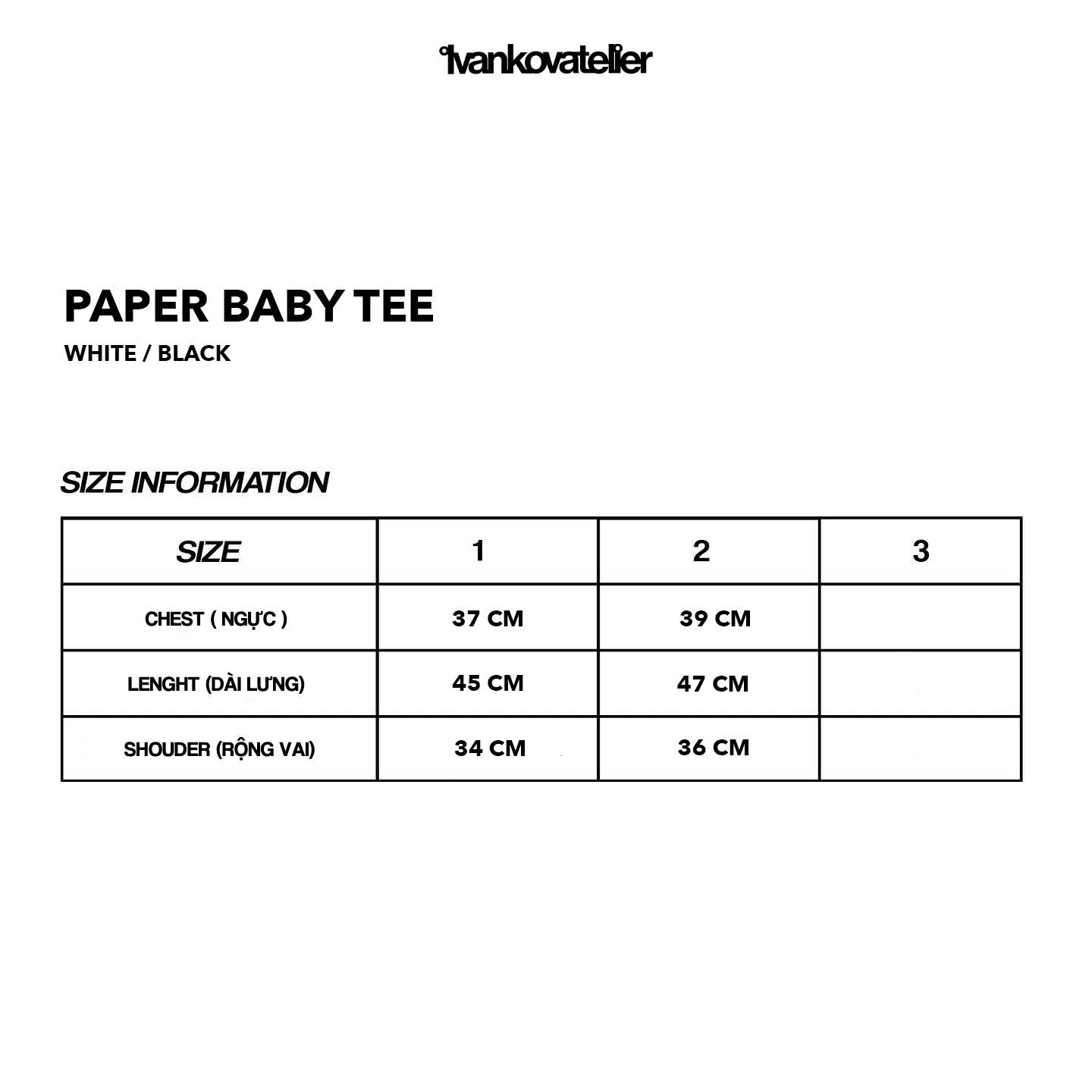 PAPER BABYTEE - WHITE