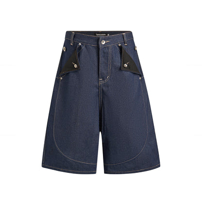 MULE POCKET RAW DENIM SHORT (RAW BLUE)