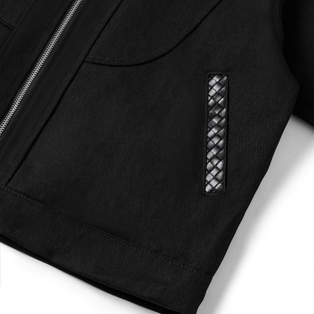 PATTERN ZIP UP JACKET (BLACK)