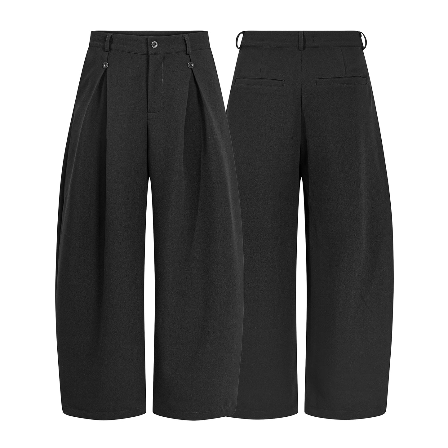 BUTTON PLEATED TROUSERS