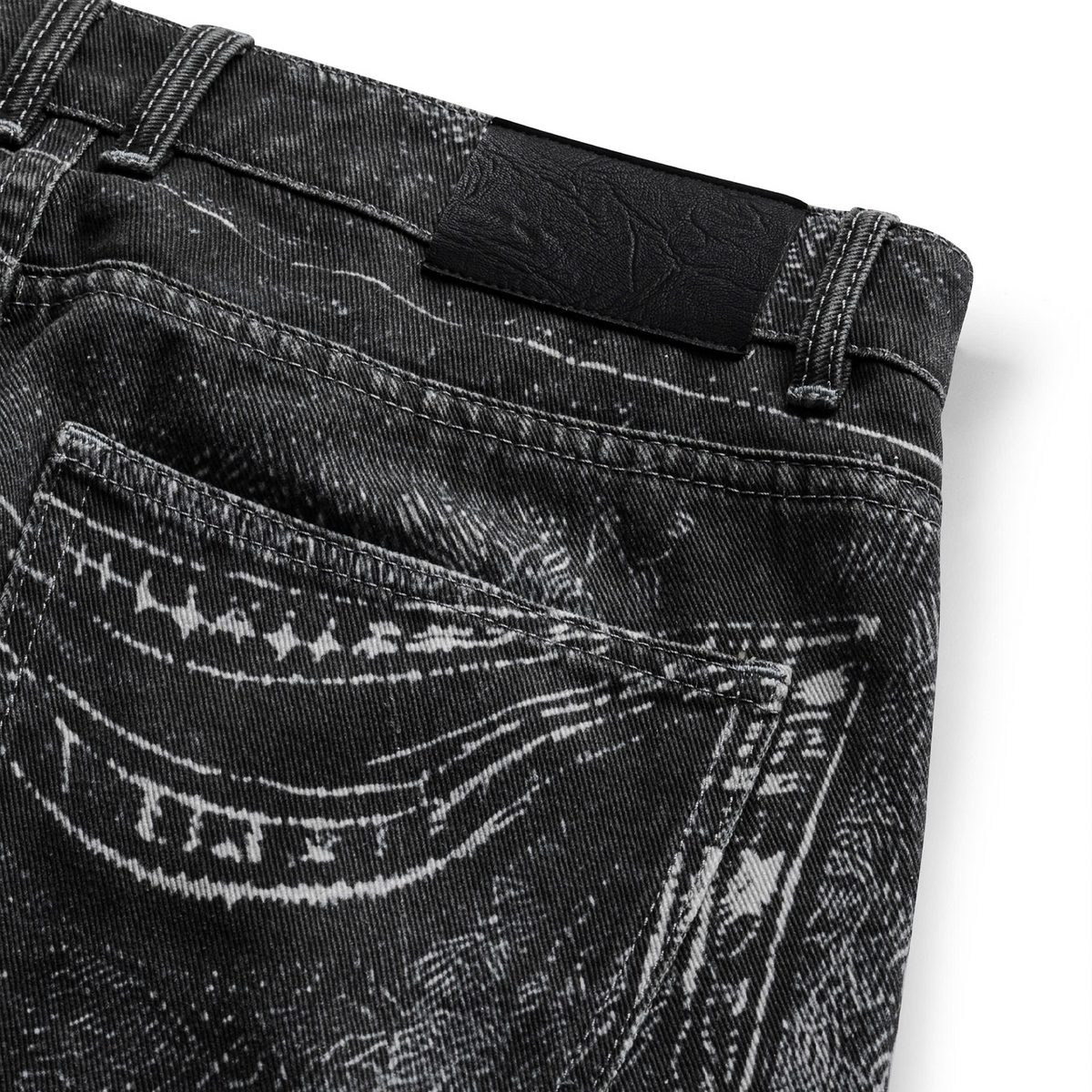 TROMPE-L'OEIL WAVING JEANS (BLACK GREY)