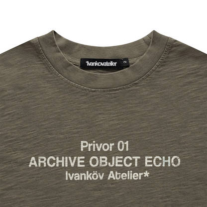 PRIVOR 01 TSHIRT (WASH BROWN)