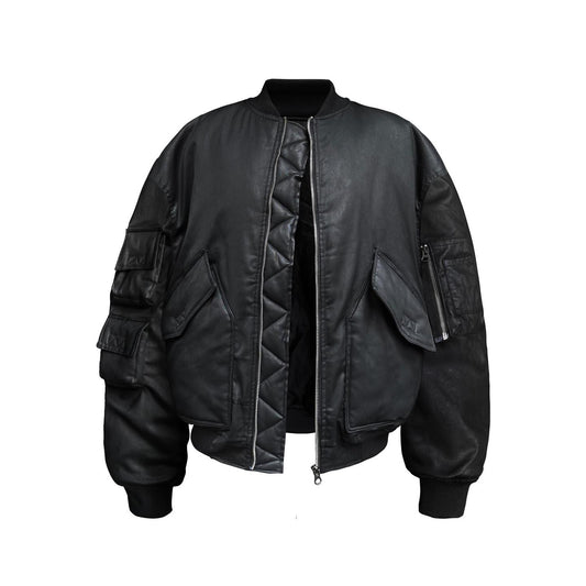 EUDAIMONIA LEATHER BOMBER JACKET