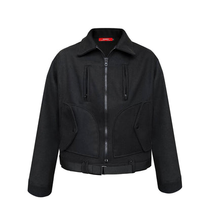 STRAP WOOL JACKET