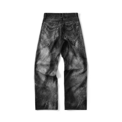 TROMPE-L'OEIL WAVING JEANS (BLACK GREY)
