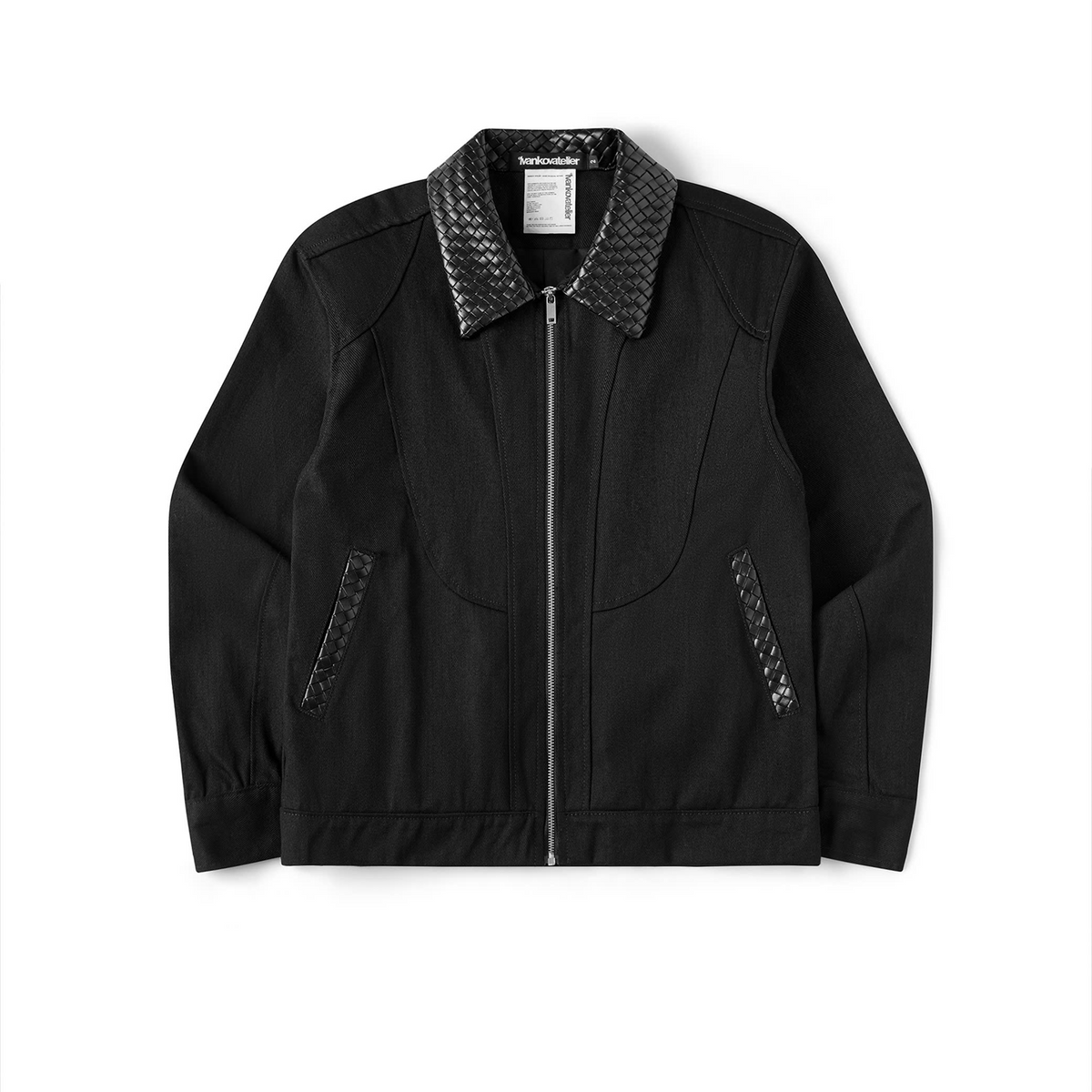 PATTERN ZIP UP JACKET (BLACK)