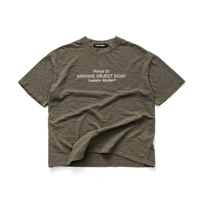 PRIVOR 01 TSHIRT (WASH BROWN)
