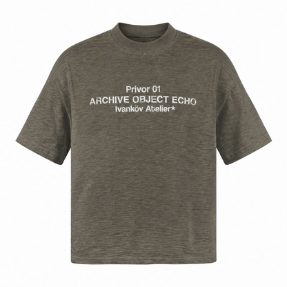 PRIVOR 01 TSHIRT (WASH BROWN)
