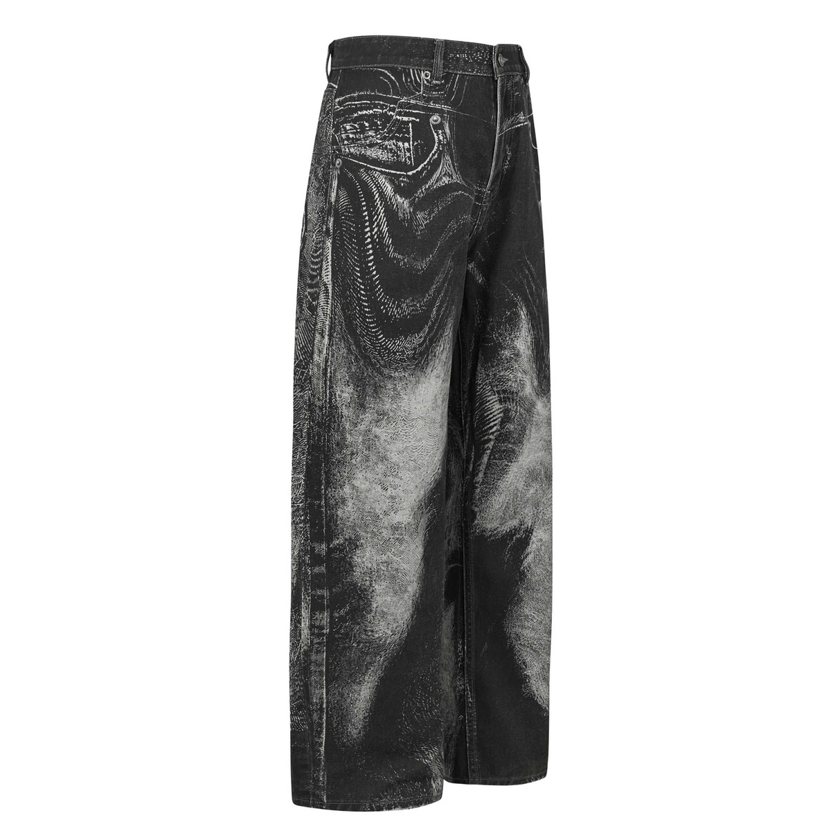 TROMPE-L'OEIL WAVING JEANS (BLACK GREY)