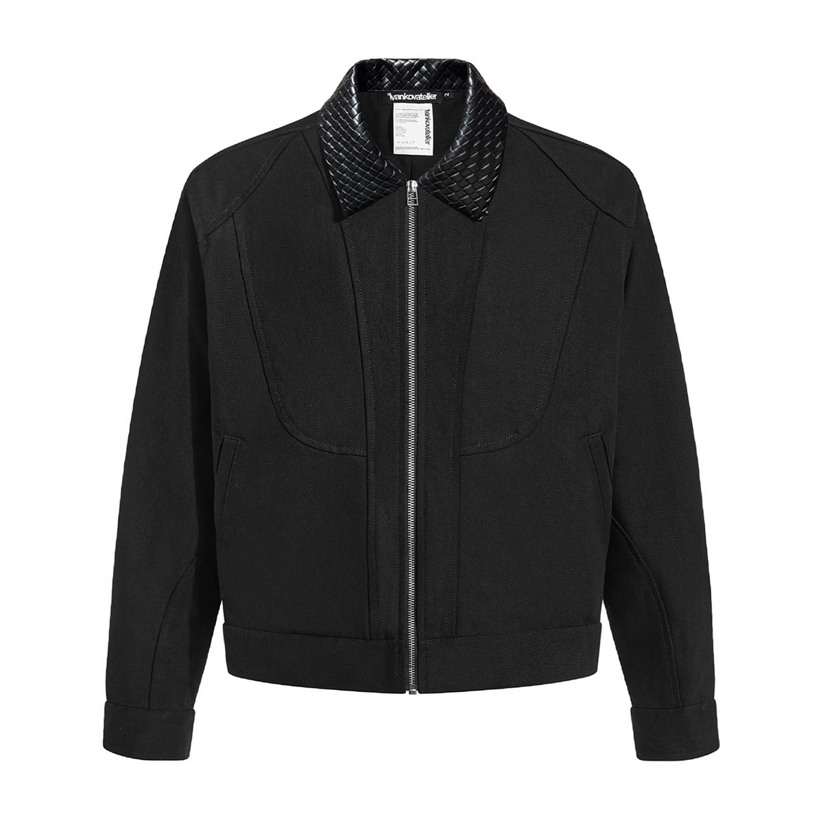PATTERN ZIP UP JACKET (BLACK)