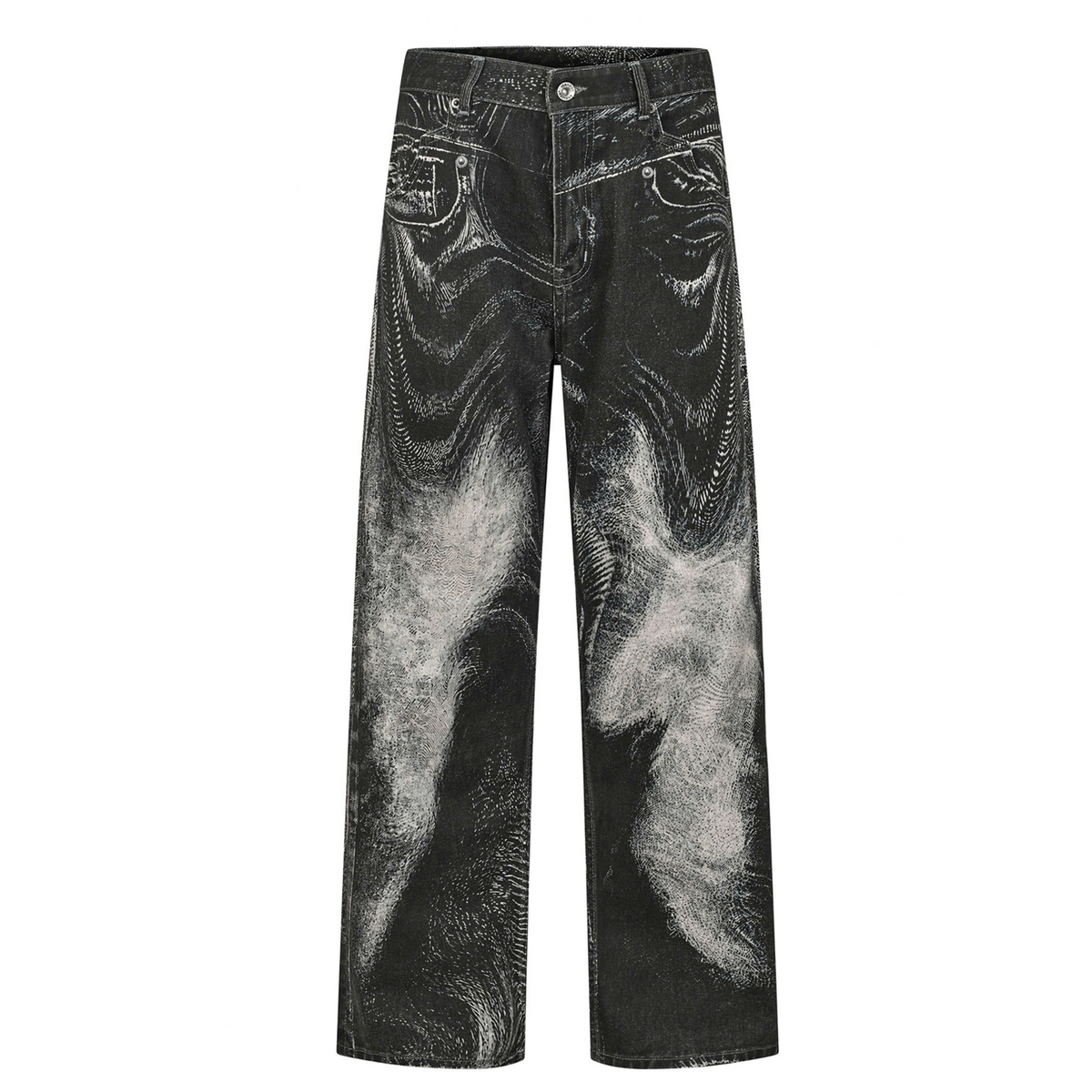 TROMPE-L'OEIL WAVING JEANS (BLACK GREY)