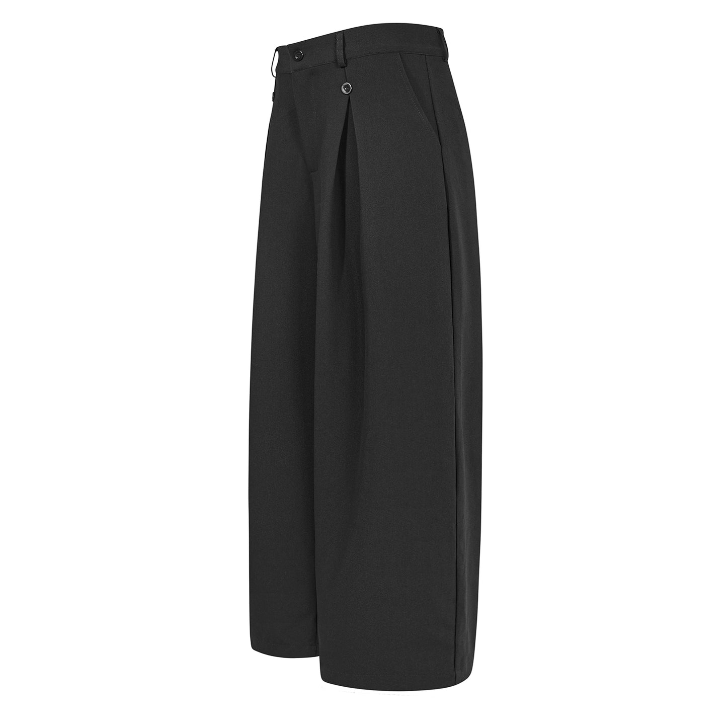 BUTTON PLEATED TROUSERS