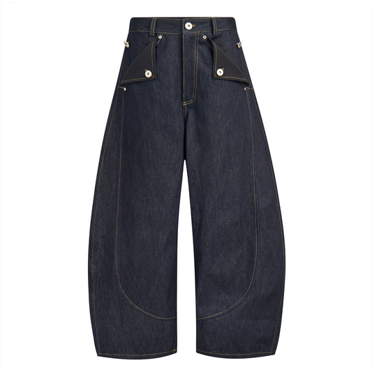MULE POCKET RAW DENIM PANTS