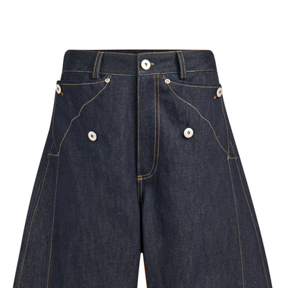 MULE POCKET RAW DENIM PANTS