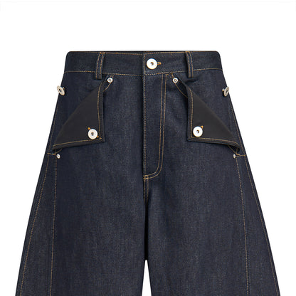 MULE POCKET RAW DENIM PANTS