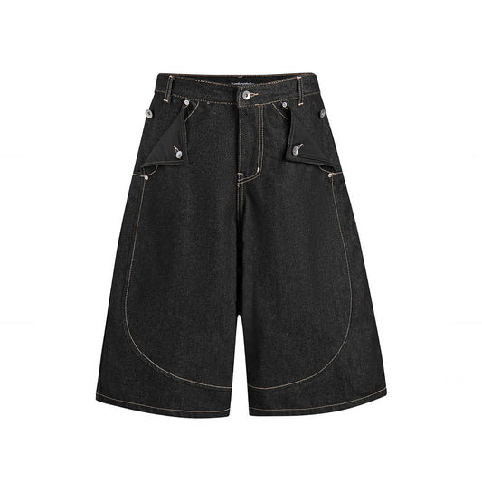 MULE POCKET RAW DENIM SHORT (RAW BLACK)