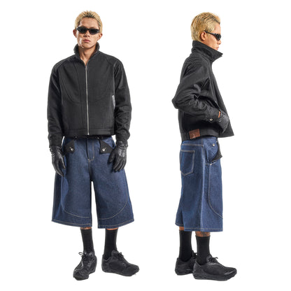 MULE POCKET RAW DENIM SHORT (RAW BLUE)