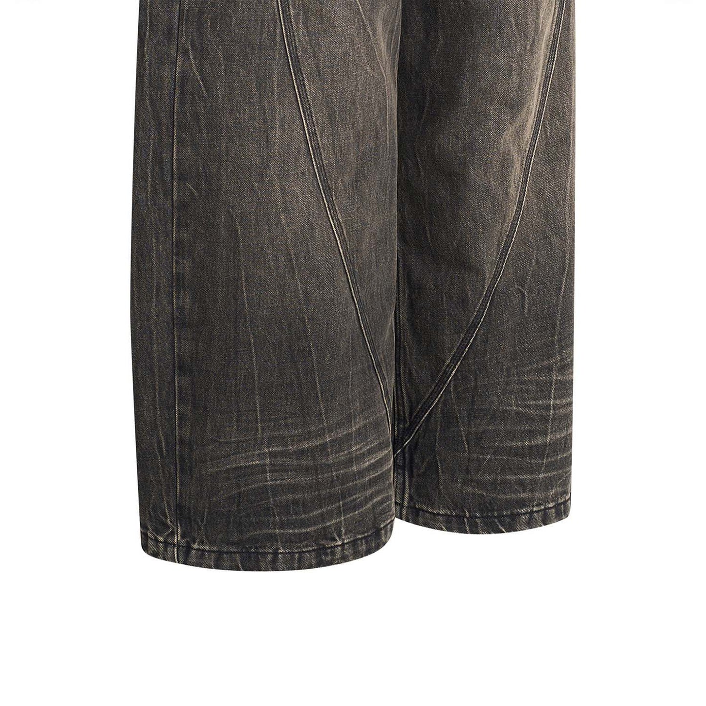 SCAR WASHED DENIM PANTS (BROWN)