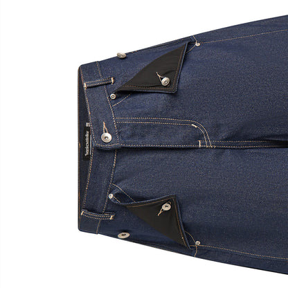 MULE POCKET RAW DENIM SHORT (RAW BLUE)