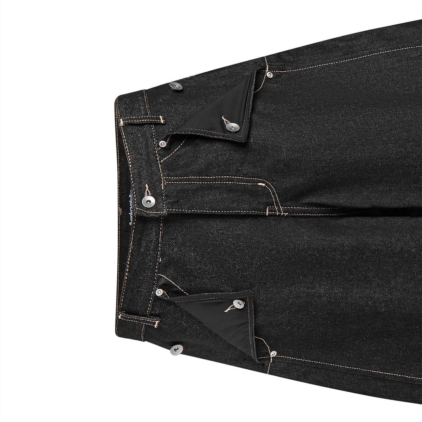 MULE POCKET RAW DENIM SHORT (RAW BLACK)