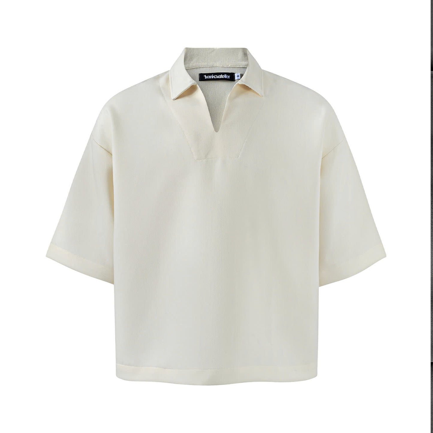 BOXY V-NECK POLO