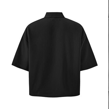 BOXY V-NECK POLO