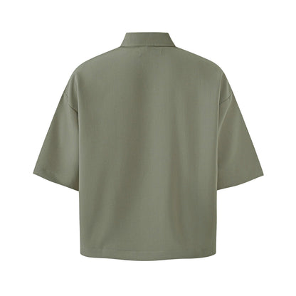 BOXY V-NECK POLO