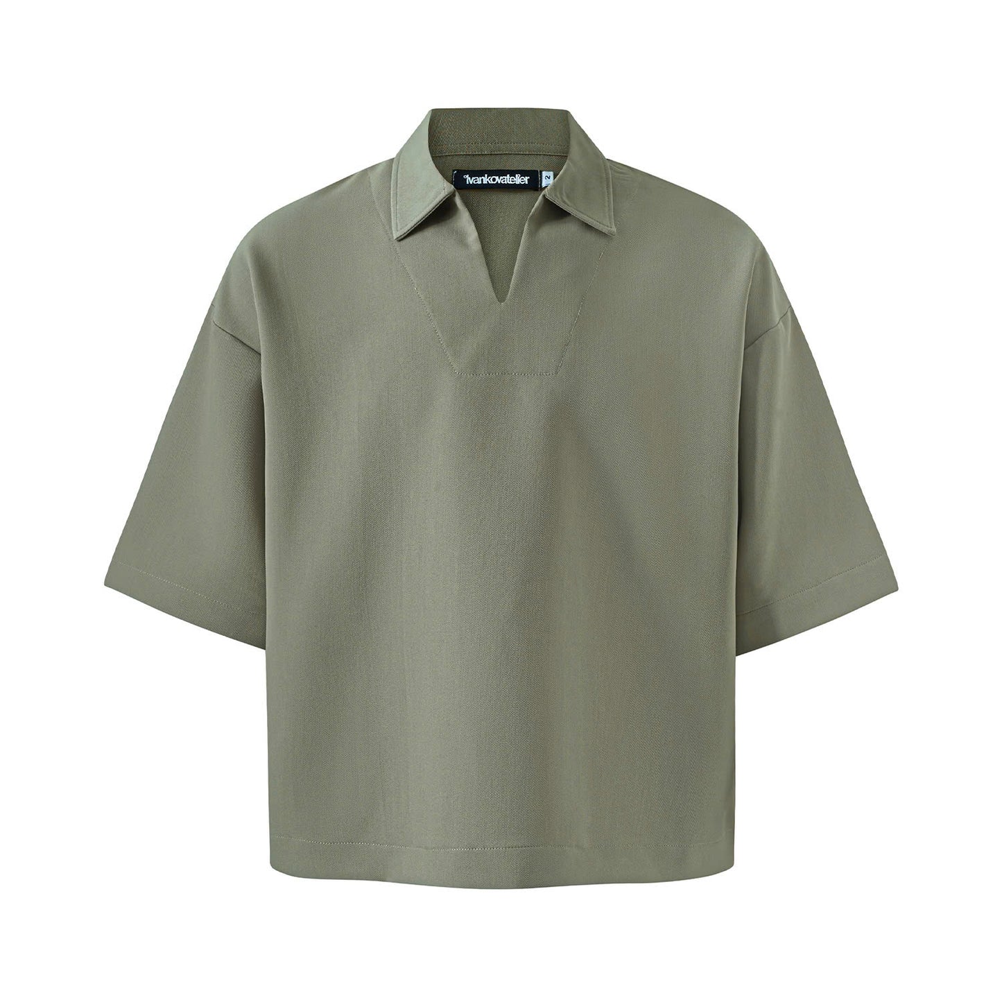 BOXY V-NECK POLO