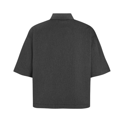 BOXY V-NECK POLO