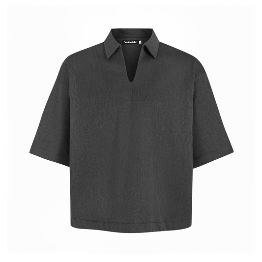 BOXY V-NECK POLO