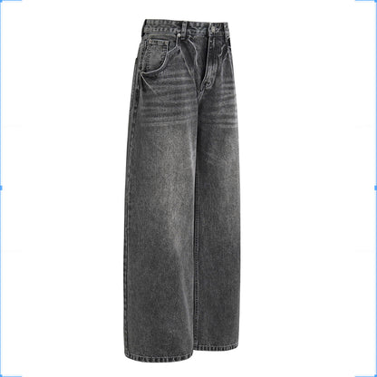 LOOSE FIT WASHED DENIM PANTS (VINTAGE GREY)