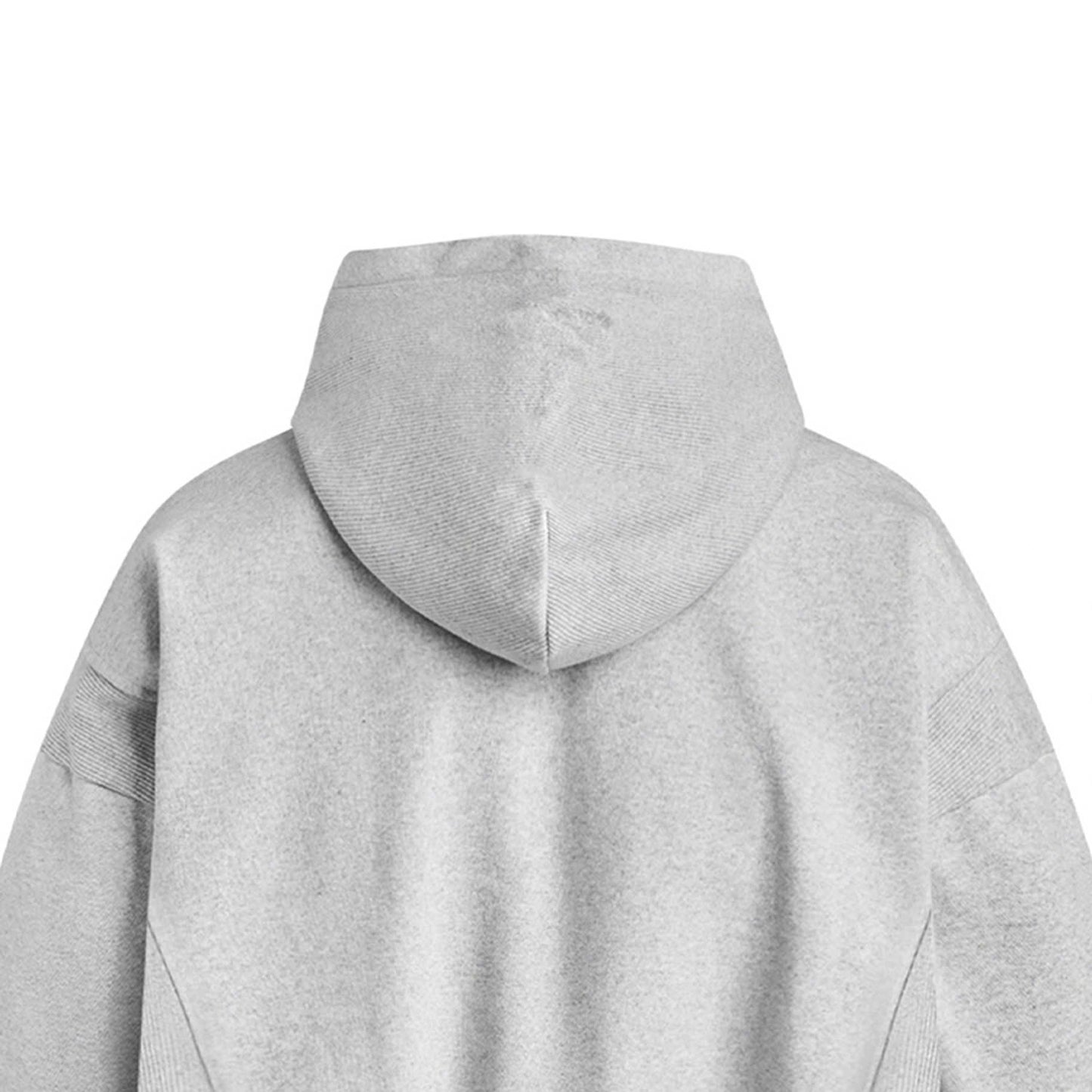 PATTERN OVERSIZED ZIP UP HOODIE