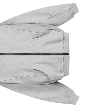 PATTERN OVERSIZED ZIP UP HOODIE