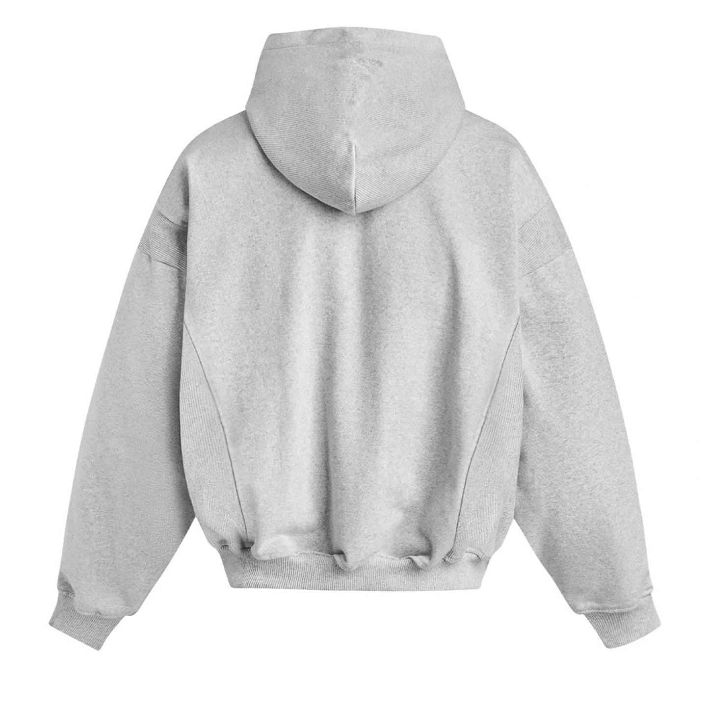 PATTERN OVERSIZED ZIP UP HOODIE