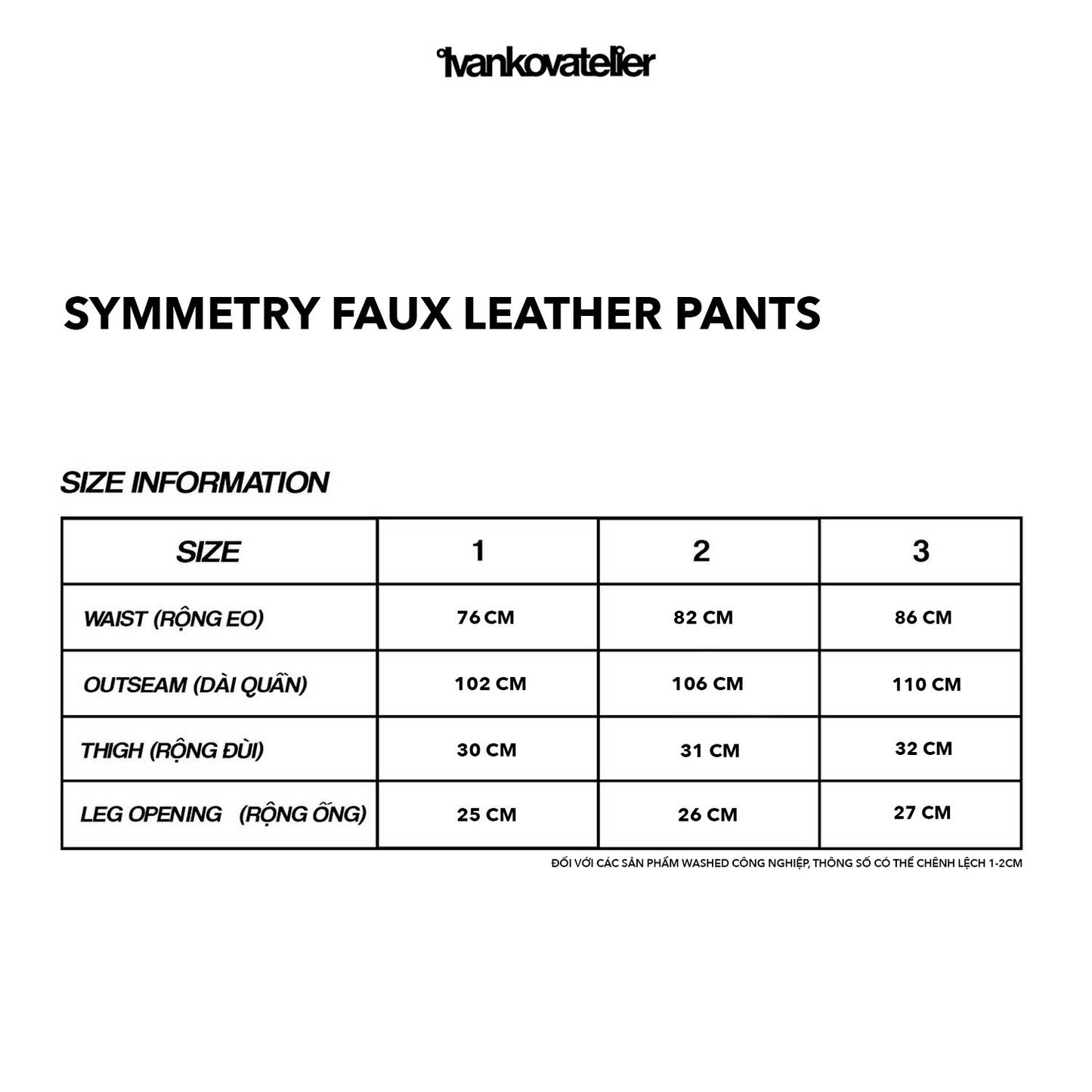 SYMMETRY FAUX LEATHER PANTS