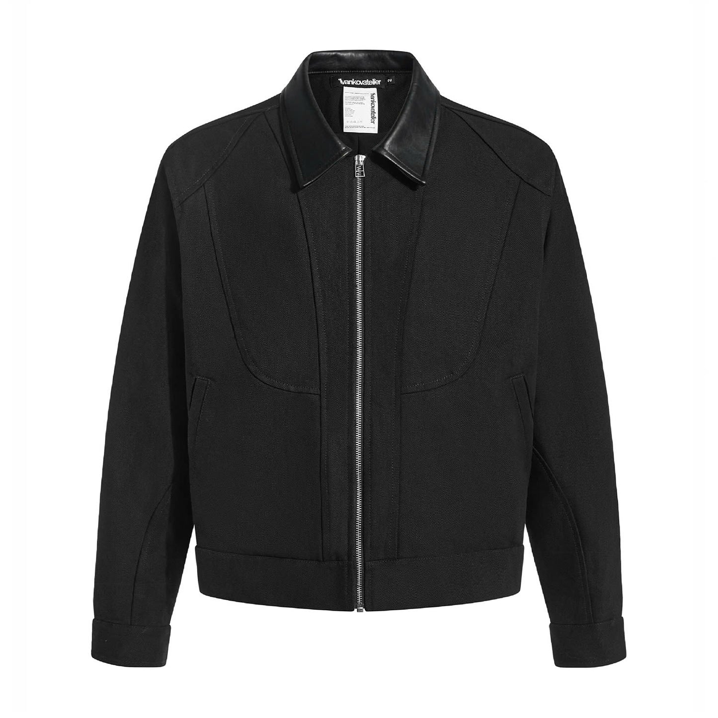 PATTERN ZIP UP JACKET (BLACK)