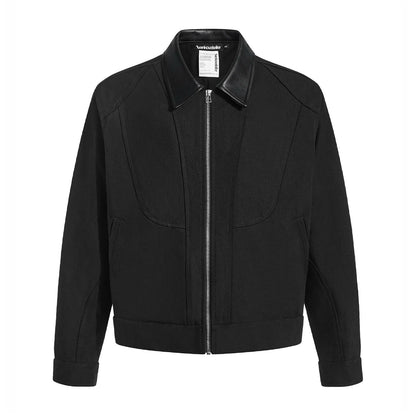 PATTERN ZIP UP JACKET (BLACK)