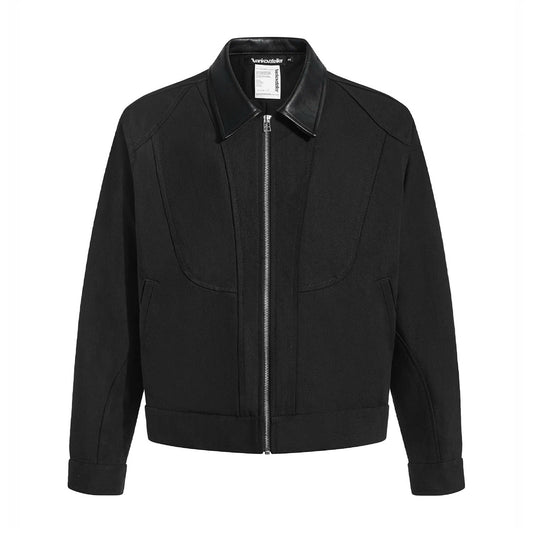 PATTERN ZIP UP JACKET (BLACK)