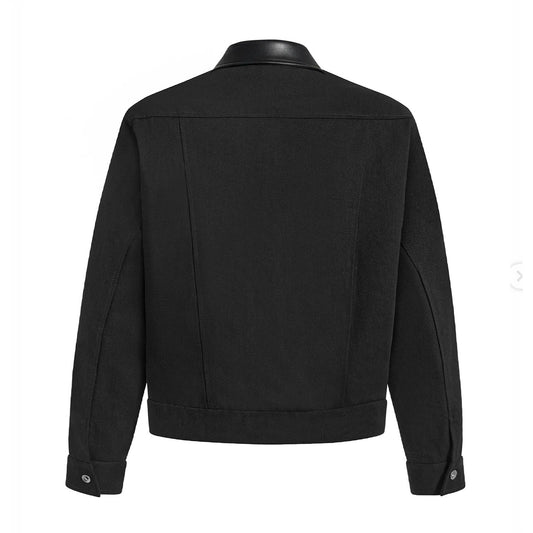 PATTERN ZIP UP JACKET (BLACK)