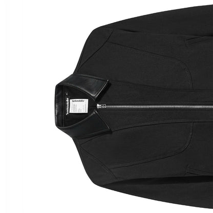 PATTERN ZIP UP JACKET (BLACK)