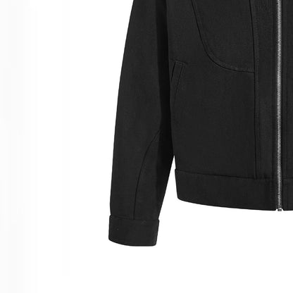 PATTERN ZIP UP JACKET (BLACK)
