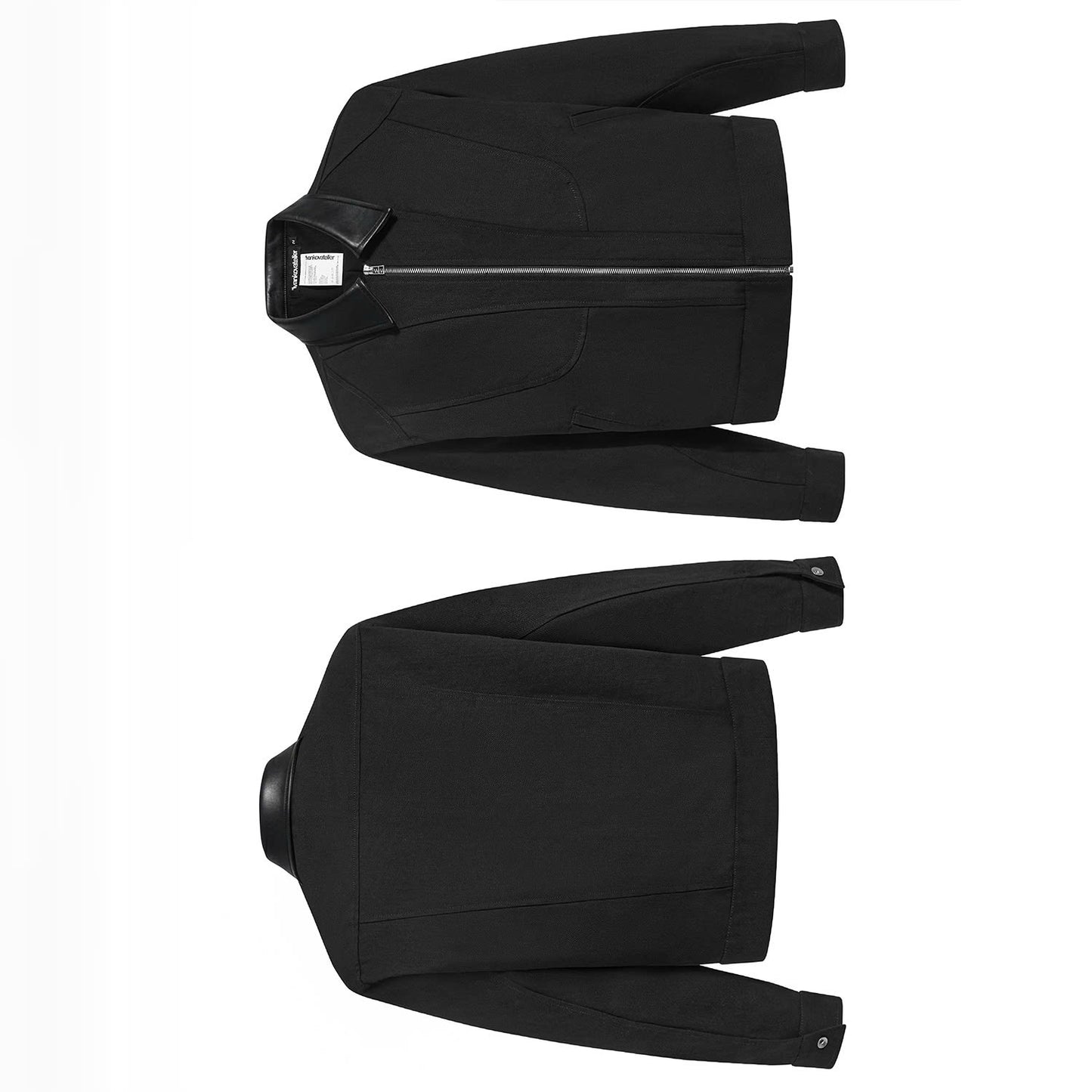 PATTERN ZIP UP JACKET (BLACK)