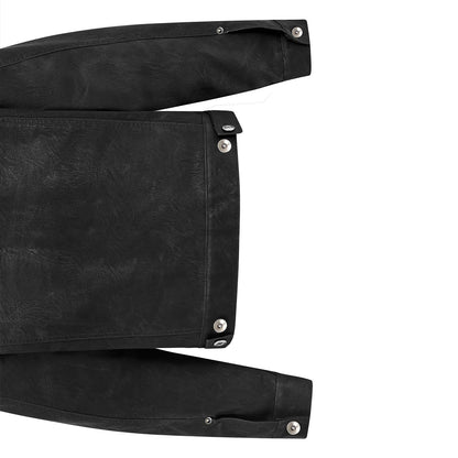 TRUCKER FAUX LEATHER JACKET