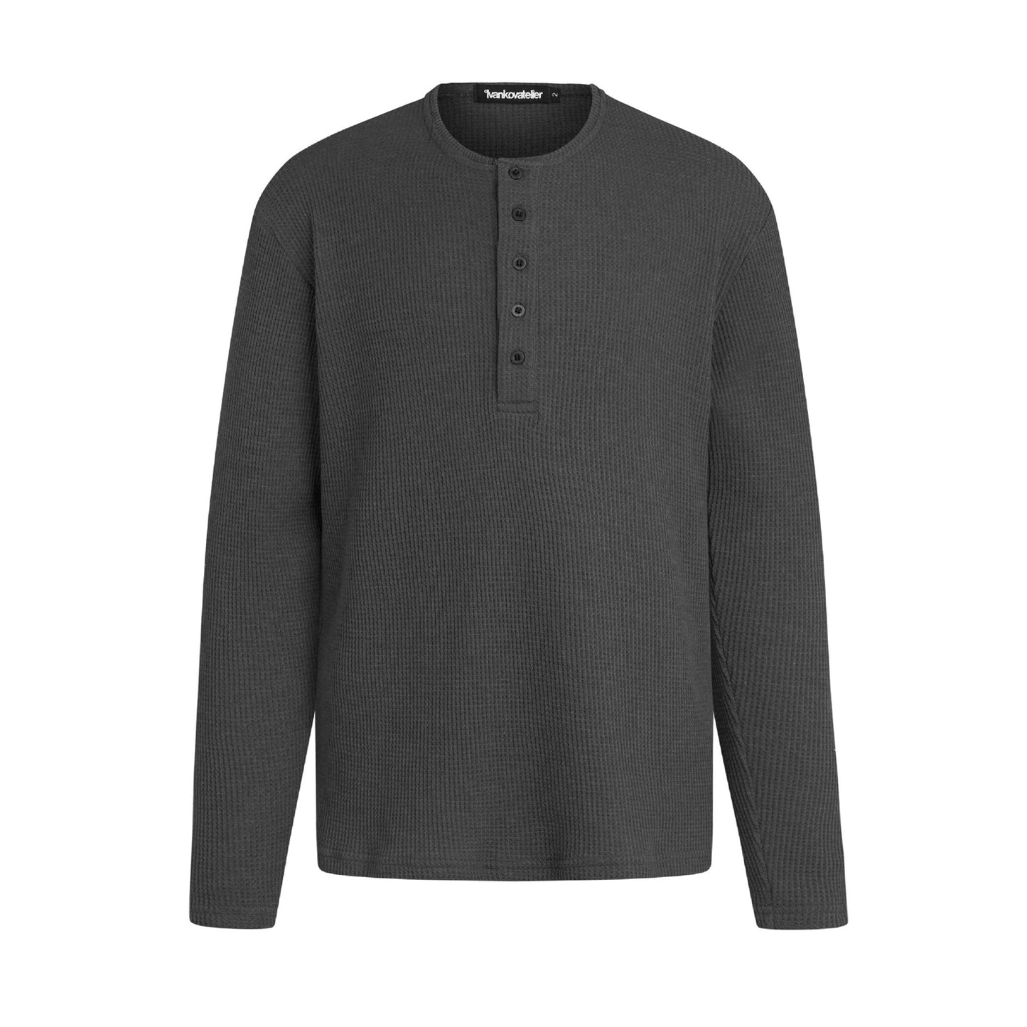 WAFFLE LONG SLEEVE (BLACK)
