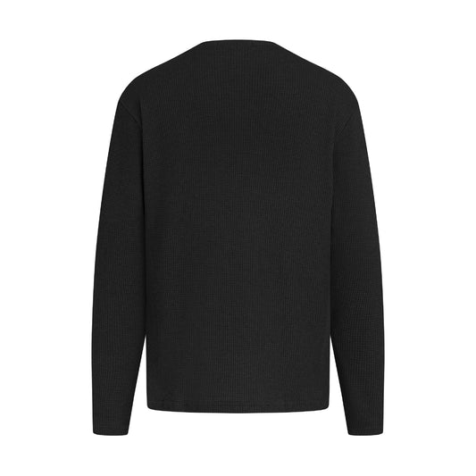 WAFFLE LONG SLEEVE (BLACK)