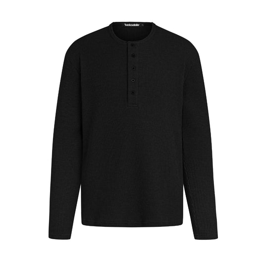 WAFFLE LONG SLEEVE (BLACK)